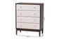 Baxton Studio Nikolai Mid-Century Beige Fabric and Wenge Brown Wood 4-Drawer Chest FredCo
