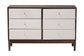 Baxton Studio Nikolai Mid-Century Beige Fabric and Wenge Brown Wood 6-Drawer Dresser FredCo