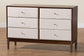 Baxton Studio Nikolai Mid-Century Beige Fabric and Wenge Brown Wood 6-Drawer Dresser FredCo