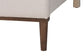 Baxton Studio Nikolai Mid-Century Channel Tufted Beige Fabric and Wenge Brown Wood 4-Piece Queen Bedroom Set FredCo
