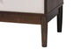 Baxton Studio Nikolai Mid-Century Channel Tufted Beige Fabric and Wenge Brown Wood 4-Piece Queen Bedroom Set FredCo