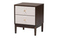 Baxton Studio Nikolai Mid-Century Channel Tufted Beige Fabric and Wenge Brown Wood 4-Piece Queen Bedroom Set FredCo