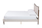 Baxton Studio Nikolai Mid-Century Channel Tufted Beige Fabric and Wenge Brown Wood Queen Bed FredCo