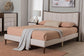 Baxton Studio Nikolai Mid-Century Channel Tufted Beige Fabric and Wenge Brown Wood Queen Bed FredCo