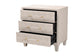 Baxton Studio Nira Modern Beige Faux Shagreen 3-Drawer Storage Cabinet FredCo