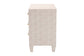 Baxton Studio Nira Modern Beige Faux Shagreen 3-Drawer Storage Cabinet FredCo
