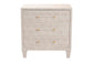 Baxton Studio Nira Modern Beige Faux Shagreen 3-Drawer Storage Cabinet FredCo