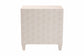 Baxton Studio Nira Modern Beige Faux Shagreen 3-Drawer Storage Cabinet FredCo