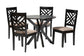 Baxton Studio Norah Modern Sand Fabric and Dark Brown Finished Wood 5-Piece Dining Set FredCo