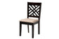 Baxton Studio Norah Modern Sand Fabric and Dark Brown Finished Wood 5-Piece Dining Set FredCo