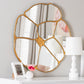 Baxton Studio Novia Antique Goldleaf Flower Accent Wall Mirror FredCo