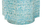 Baxton Studio Olesia Modern Bohemian Blue Mother of Pearl End Table FredCo