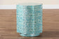 Baxton Studio Olesia Modern Bohemian Blue Mother of Pearl End Table FredCo