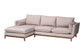 Baxton Studio Olson Modern Beige Fabric Left Facing Sectional Sofa FredCo