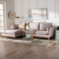 Baxton Studio Olson Modern Beige Fabric Left Facing Sectional Sofa FredCo