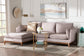 Baxton Studio Olson Modern Beige Fabric Left Facing Sectional Sofa FredCo