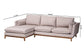 Baxton Studio Olson Modern Beige Fabric Left Facing Sectional Sofa FredCo