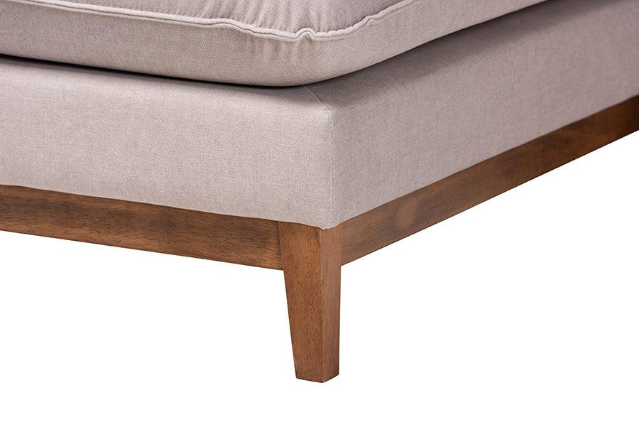 Baxton Studio Olson Modern Beige Fabric Left Facing Sectional Sofa FredCo