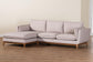 Baxton Studio Olson Modern Beige Fabric Left Facing Sectional Sofa FredCo