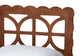 Wooden headboard with scalloped edges and geometric cutouts, FredCo International furniture