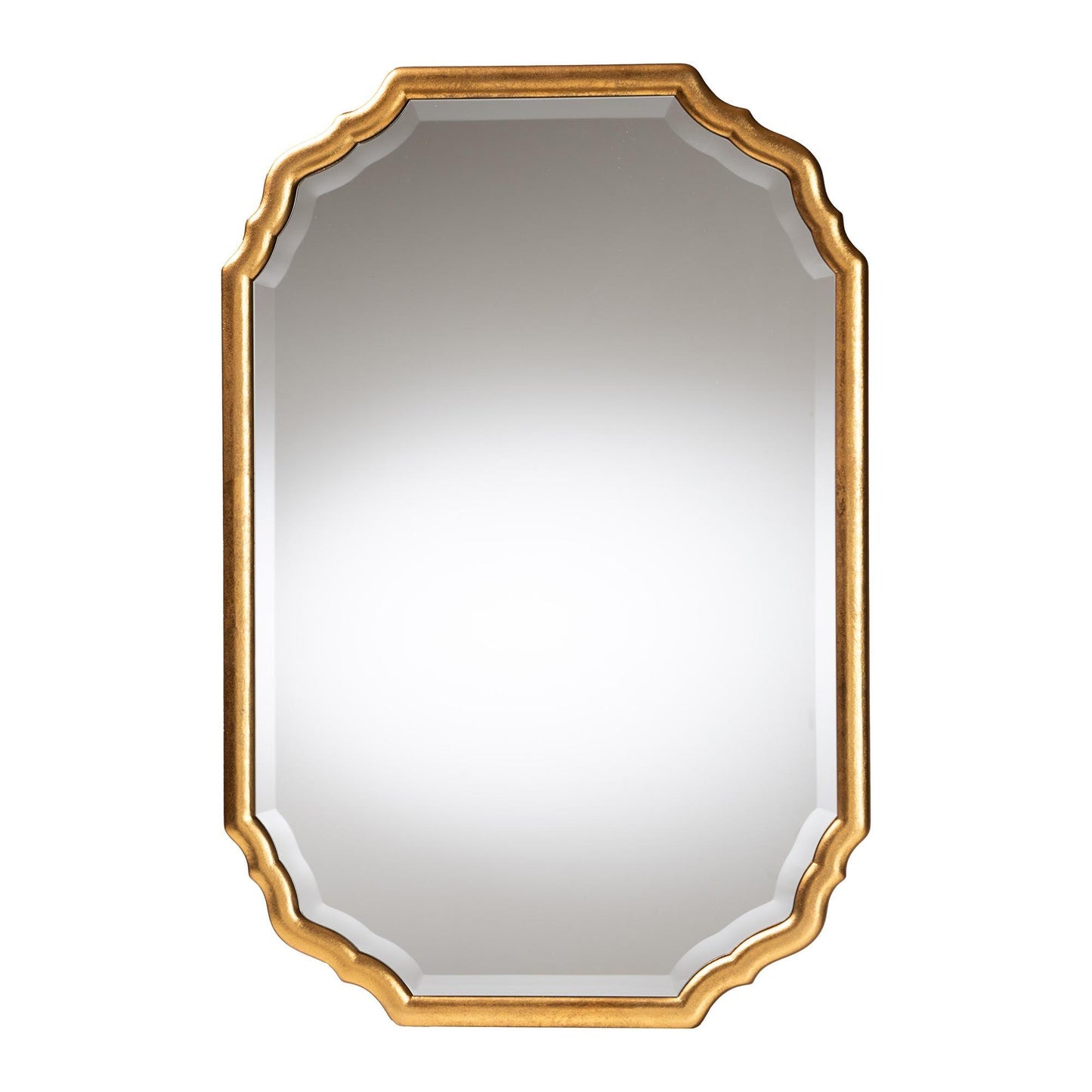 Baxton Studio Pacino Antique Goldleaf Accent Wall Mirror FredCo