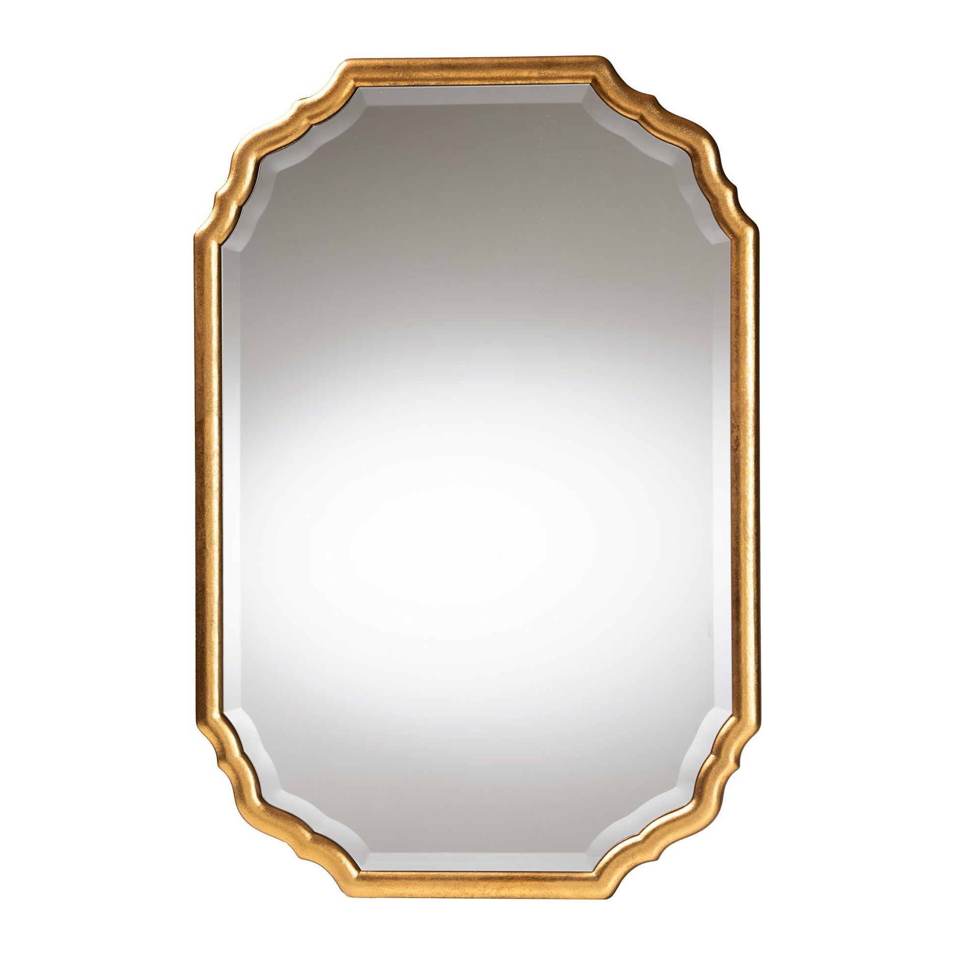 Baxton Studio Pacino Antique Goldleaf Accent Wall Mirror FredCo