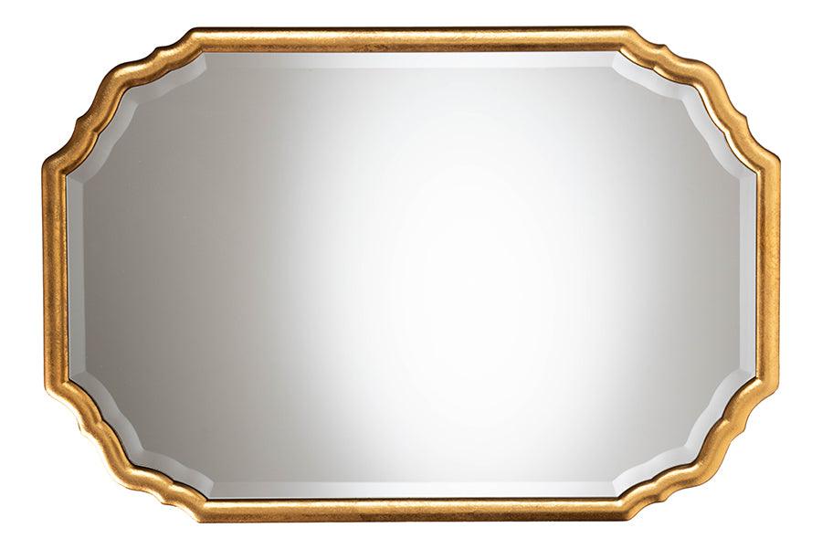 Baxton Studio Pacino Antique Goldleaf Accent Wall Mirror FredCo