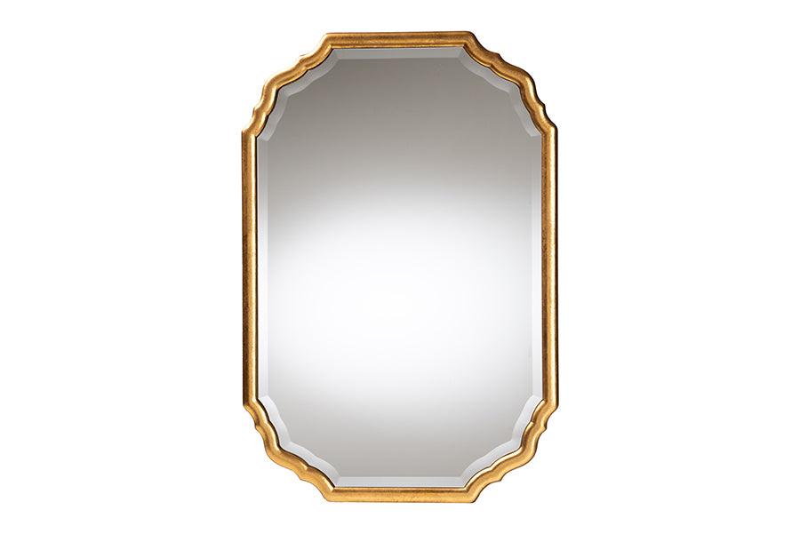 Baxton Studio Pacino Antique Goldleaf Accent Wall Mirror FredCo