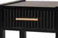 Baxton Studio Primrose Mid-Century Black Fluted Wood 1-Drawer Nightstand FredCo
