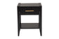 Baxton Studio Primrose Mid-Century Black Fluted Wood 1-Drawer Nightstand FredCo