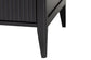 Baxton Studio Primrose Mid-Century Black Fluted Wood 6-Drawer Dresser FredCo