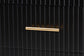 Baxton Studio Primrose Mid-Century Black Fluted Wood 6-Drawer Dresser FredCo
