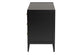 Baxton Studio Primrose Mid-Century Black Fluted Wood 6-Drawer Dresser FredCo