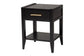Baxton Studio Primrose Mid-Century Black Fluted Wood King Size 4-Piece Bedroom Set FredCo