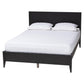 Baxton Studio Primrose Mid-Century Black Fluted Wood King Size Platform Bed FredCo