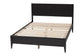Baxton Studio Primrose Mid-Century Black Fluted Wood King Size Platform Bed FredCo
