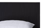 Baxton Studio Primrose Mid-Century Black Fluted Wood King Size Platform Bed FredCo
