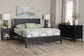 Baxton Studio Primrose Mid-Century Black Fluted Wood Queen Size 4-Piece Bedroom Set FredCo