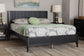 Baxton Studio Primrose Mid-Century Black Fluted Wood Queen Size Platform Bed FredCo