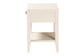 Baxton Studio Primrose Mid-Century Ivory Fluted Wood 1-Drawer Nightstand FredCo