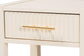 Baxton Studio Primrose Mid-Century Ivory Fluted Wood 1-Drawer Nightstand FredCo