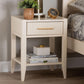 Baxton Studio Primrose Mid-Century Ivory Fluted Wood 1-Drawer Nightstand FredCo