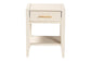 Baxton Studio Primrose Mid-Century Ivory Fluted Wood 1-Drawer Nightstand FredCo