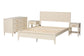Baxton Studio Primrose Mid-Century Ivory Fluted Wood Queen Size 4-Piece Bedroom Set FredCo