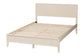 Baxton Studio Primrose Mid-Century Ivory Fluted Wood Queen Size Platform Bed FredCo