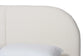 Baxton Studio Queen Cachet Floating Platform Bed with Rounded Headboard - Low Profile Minimalist Boucle Upholstered Bed Frame, Cream FredCo