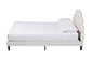 Baxton Studio Queen Size Albion Boucle Upholstered Platform Bed - Soft Fabric Bed Frame with Padded Headboard, Minimalist Design, Cream FredCo