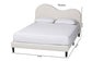 Baxton Studio Queen Size Dalton Boucle Upholstered Platform Bed - Soft Fabric Bed Frame with Headboard, Minimalist Design, Cream FredCo