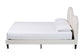 Baxton Studio Queen Size Dalton Boucle Upholstered Platform Bed - Soft Fabric Bed Frame with Headboard, Minimalist Design, Cream FredCo