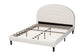 Baxton Studio Queen Size Pelagia Boucle Upholstered Platform Bed FredCo